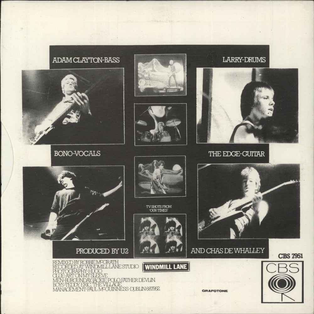 U2 Three EP - 1st issue + 2nd sleeve variant Irish 7" vinyl single (7 inch record / 45)