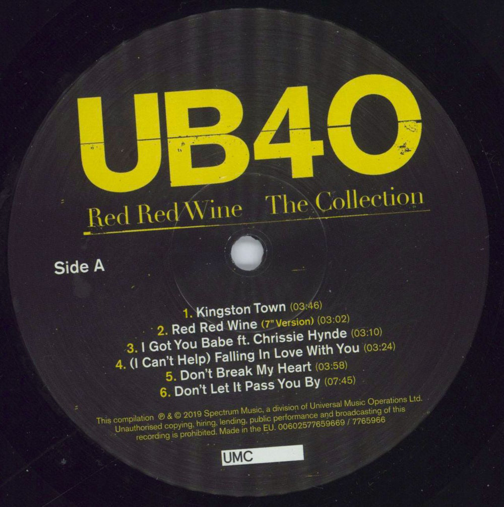 UB40 Red Red Wine (The Collection) UK vinyl LP album (LP record) UB4LPRE816853