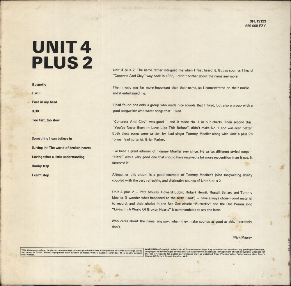 Unit Four Plus Two Unit 4 Plus 2 - EX UK vinyl LP album (LP record)