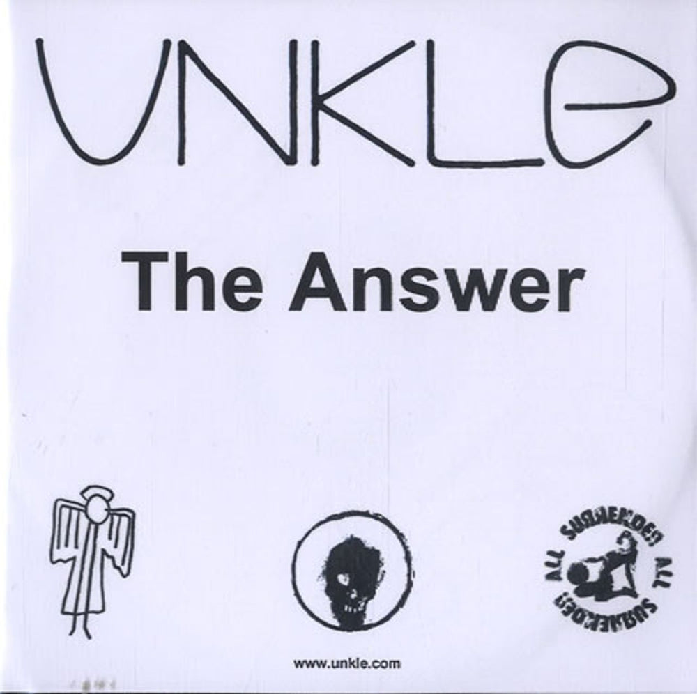 Unkle The Answer UK Promo CD-R acetate CD-R