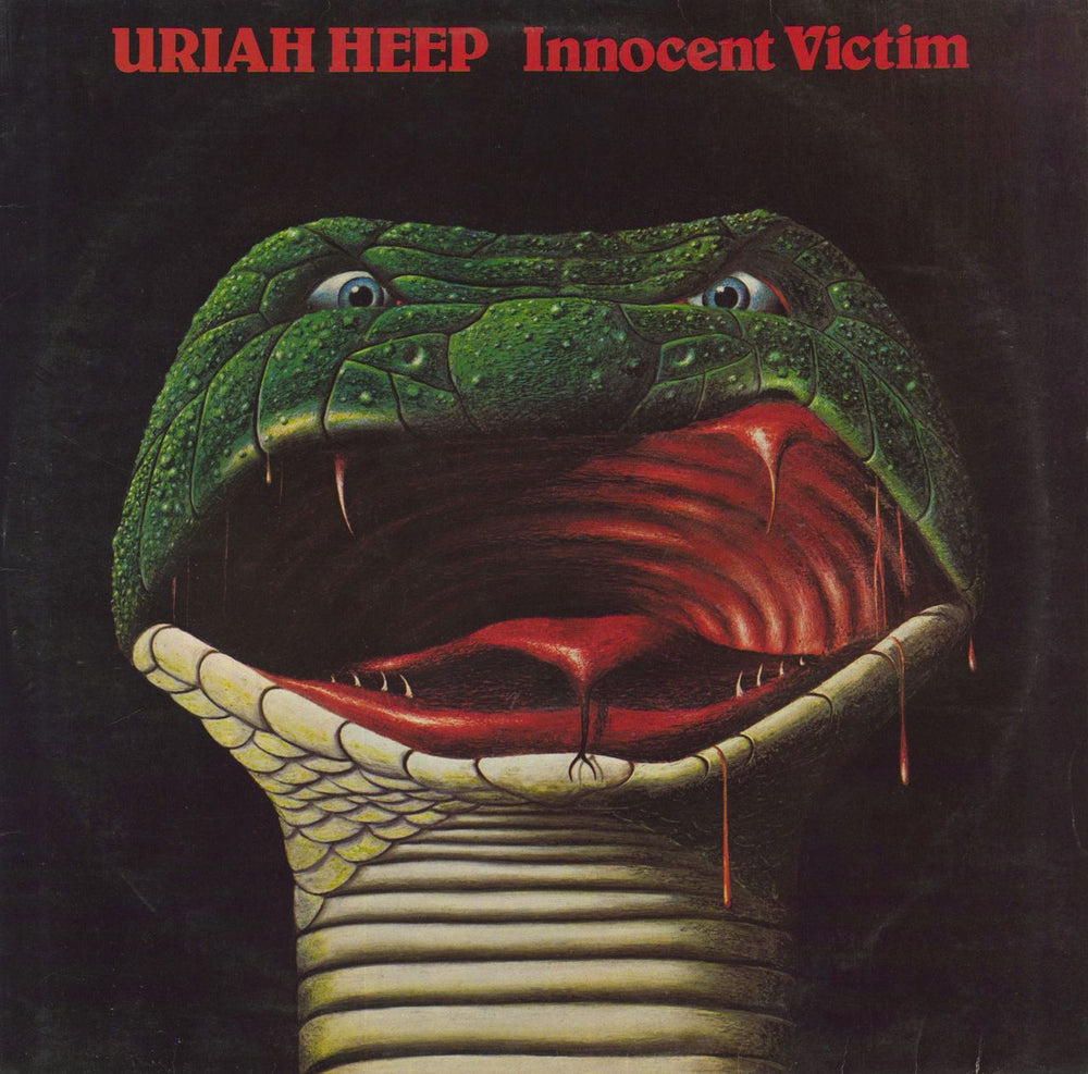 Uriah Heep Innocent Victim + Programme UK vinyl LP album (LP record) BRON504