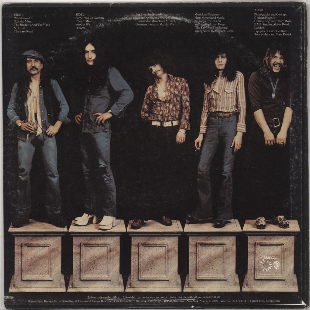 Uriah Heep Wonderworld US vinyl LP album (LP record)