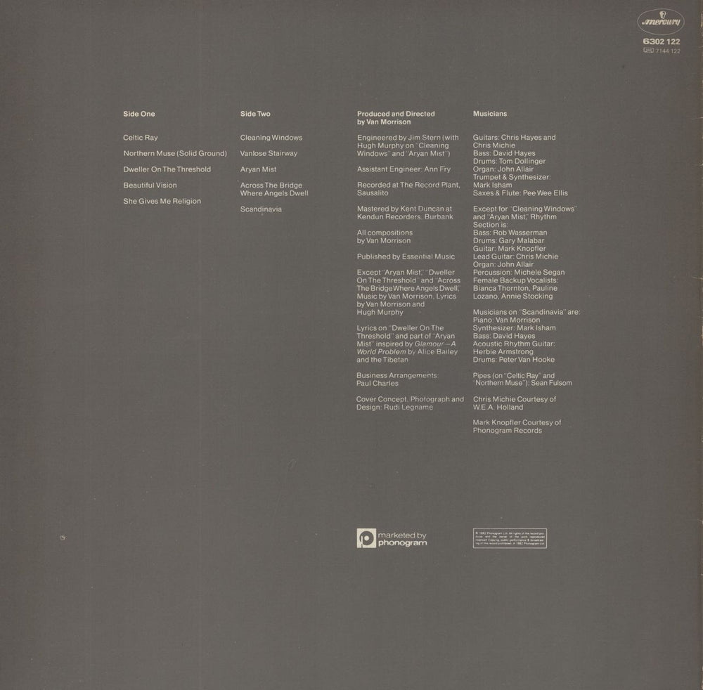 Van Morrison Beautiful Version - White Label Test Pressing UK Promo vinyl LP album (LP record)