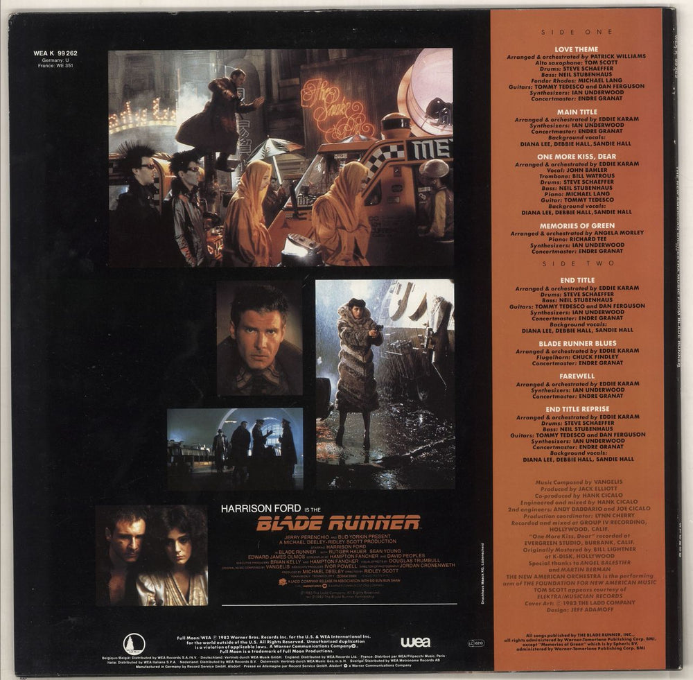 Vangelis Blade Runner German vinyl LP album (LP record)