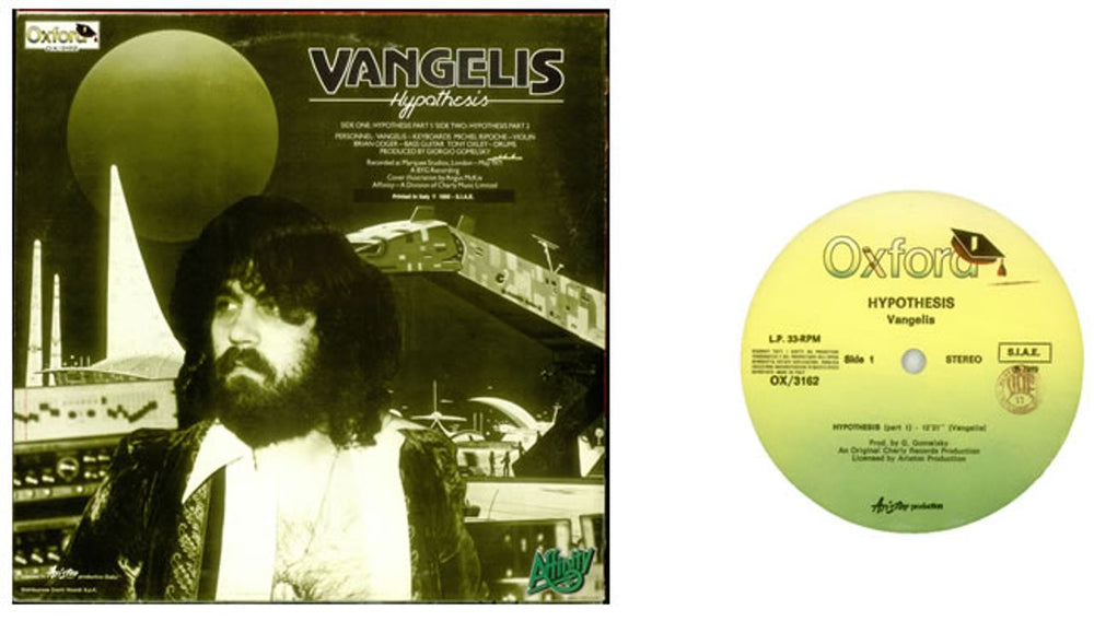 Vangelis Hypothesis Italian vinyl LP album (LP record) VGELPHY536476