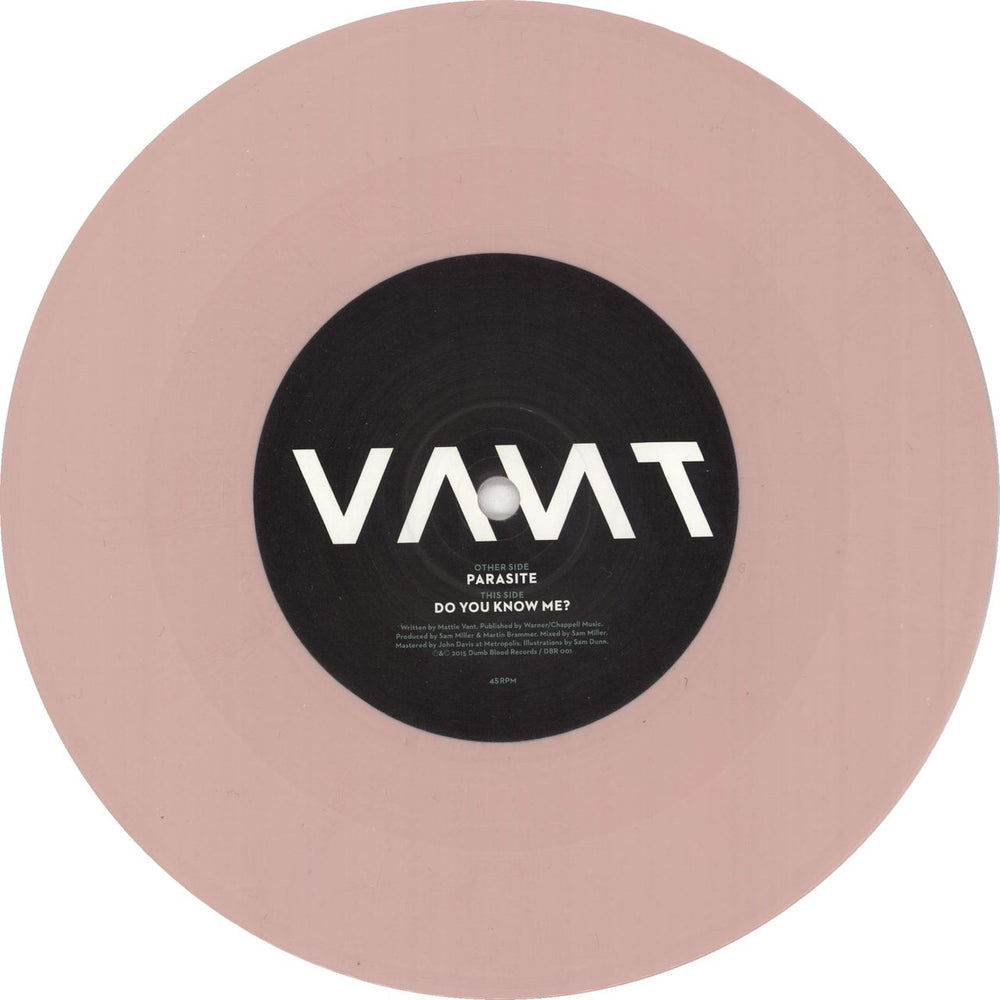 Vant Parasite - Pink Vinyl UK 7" vinyl single (7 inch record / 45) YBP07PA722167