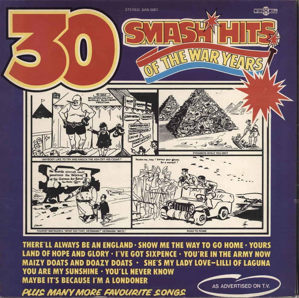 Various-40s/Big Band & Swing 30 Smash Hits Of The War Years UK vinyl LP album (LP record) SAN5001