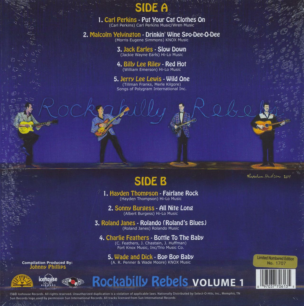 Various-50s/Rock & Roll/Rockabilly Rockabilly Rebels: Volume 1 - 180gm Yellow Vinyl + Shrink US vinyl LP album (LP record) 097037706135