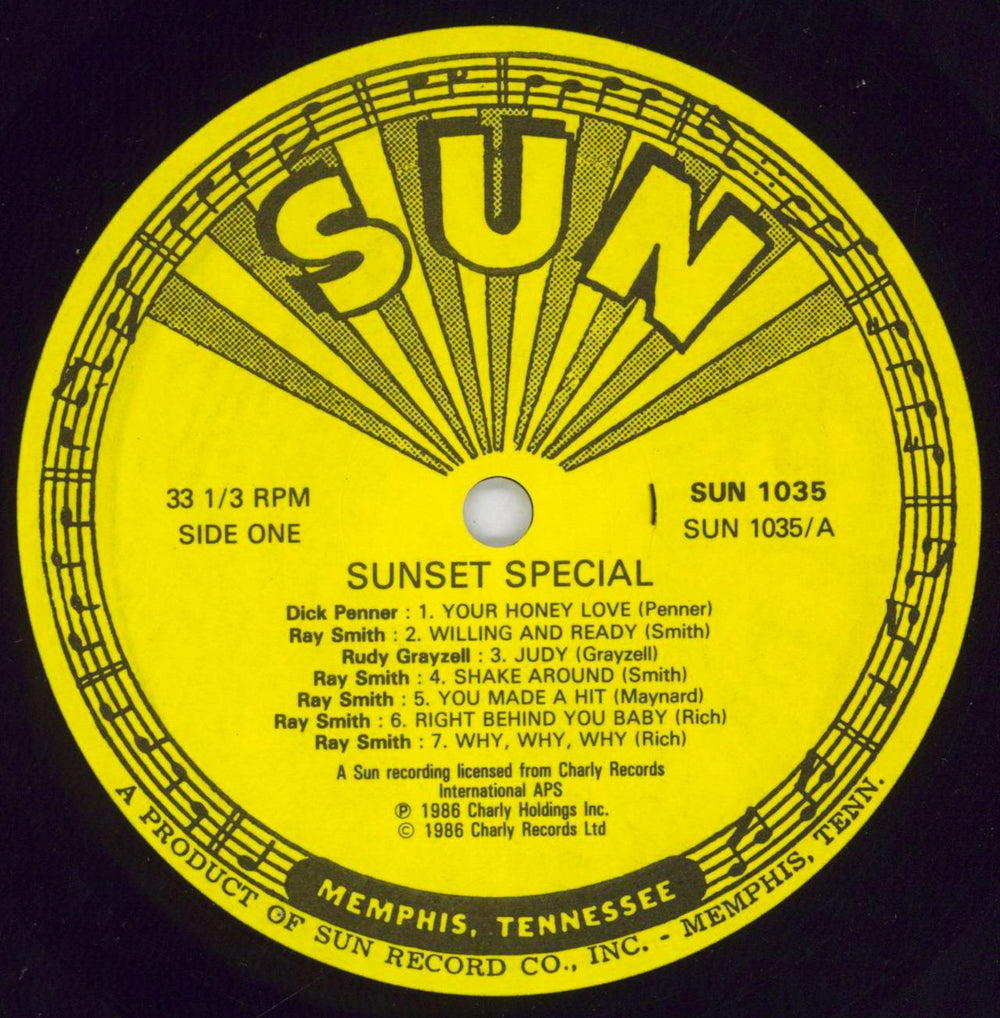 Various-50s/Rock & Roll/Rockabilly Sunset Special UK vinyl LP album (LP record) 50VLPSU830172