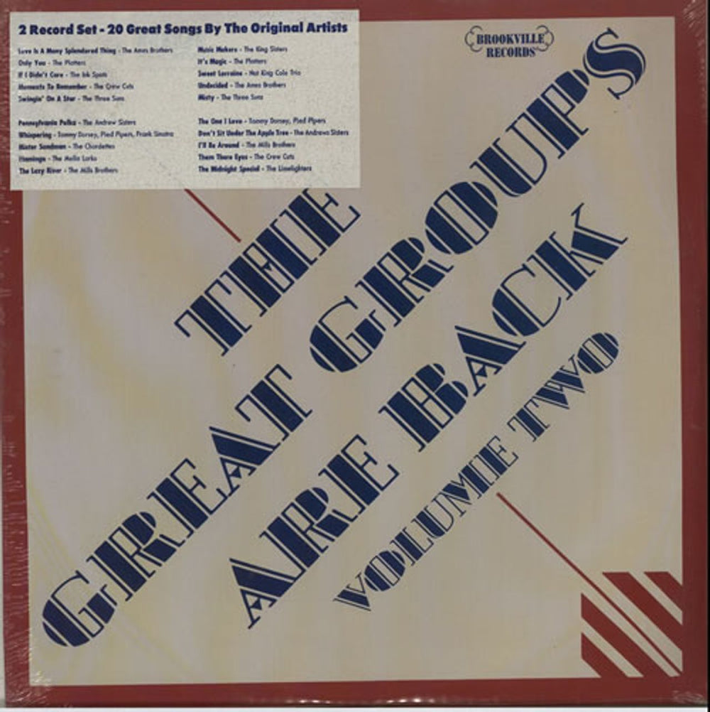 Various-50s/Rock & Roll/Rockabilly The Great Groups Are Back - Volume Two - Sealed US 2-LP vinyl record set (Double LP Album) DPL2-0119