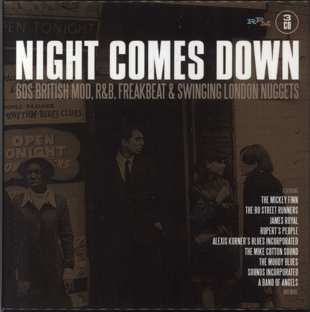Various-60s & 70s Night Comes Down: 60s British Mod, R&B, Freakbeat & Swinging London Nuggets UK CD Album Box Set RPMBX535