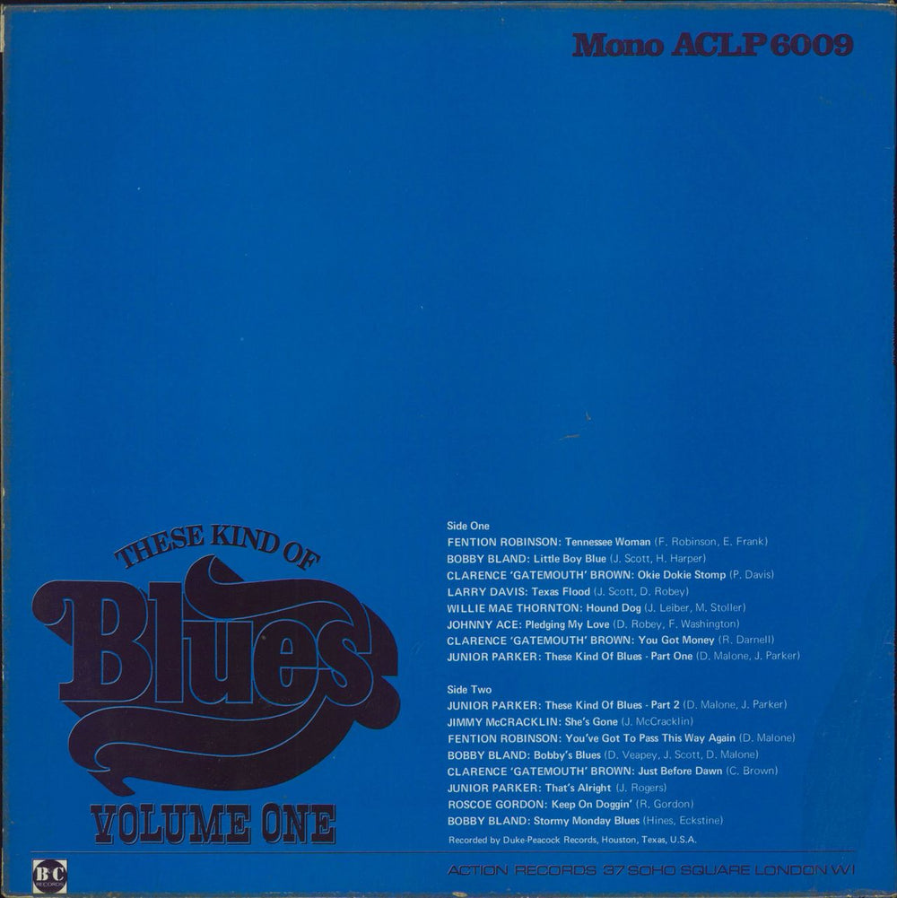 Various-Blues & Gospel These Kind Of Blues, Volume One UK vinyl LP album (LP record)