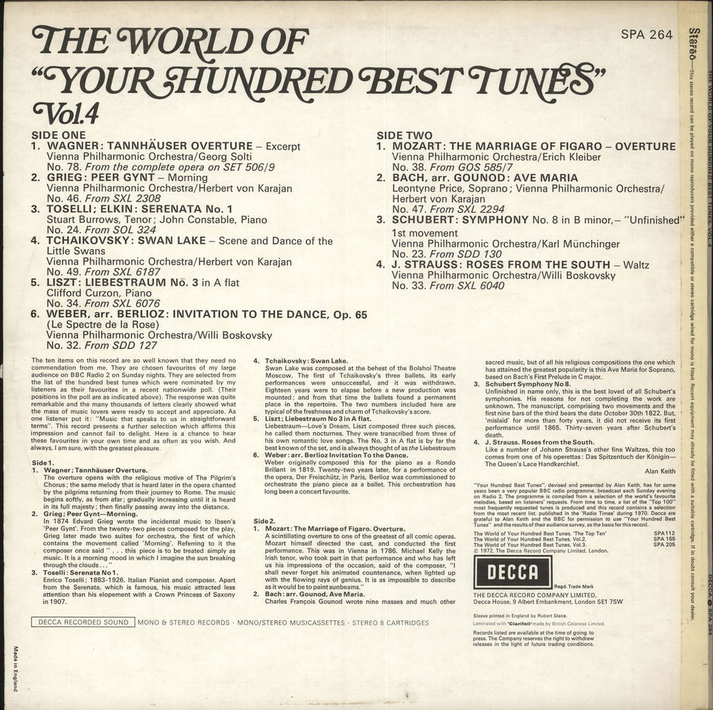 Various-Classical & Orchestral The World Of Your Hundred Best Tunes Vol. 4 UK vinyl LP album (LP record)