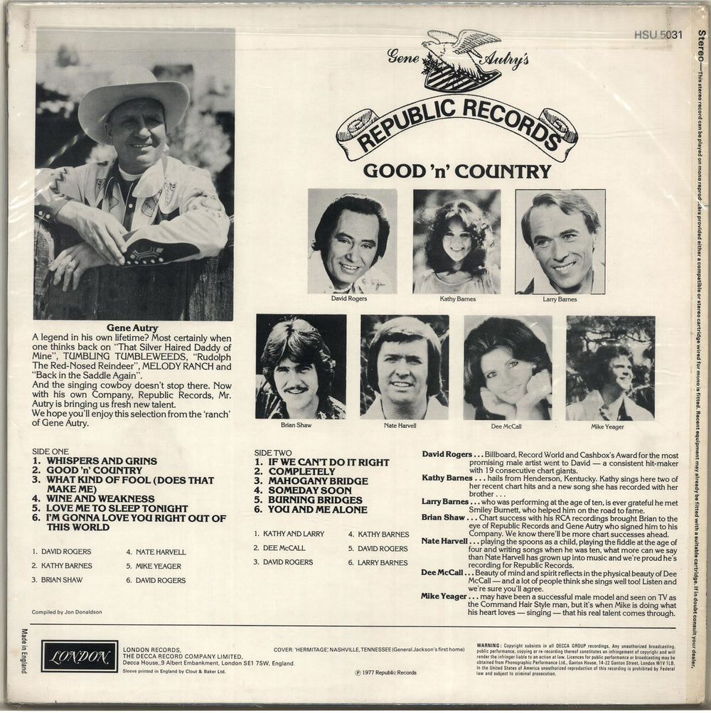 Various-Country Good In Country 12 Great Country Hits UK vinyl LP album (LP record)