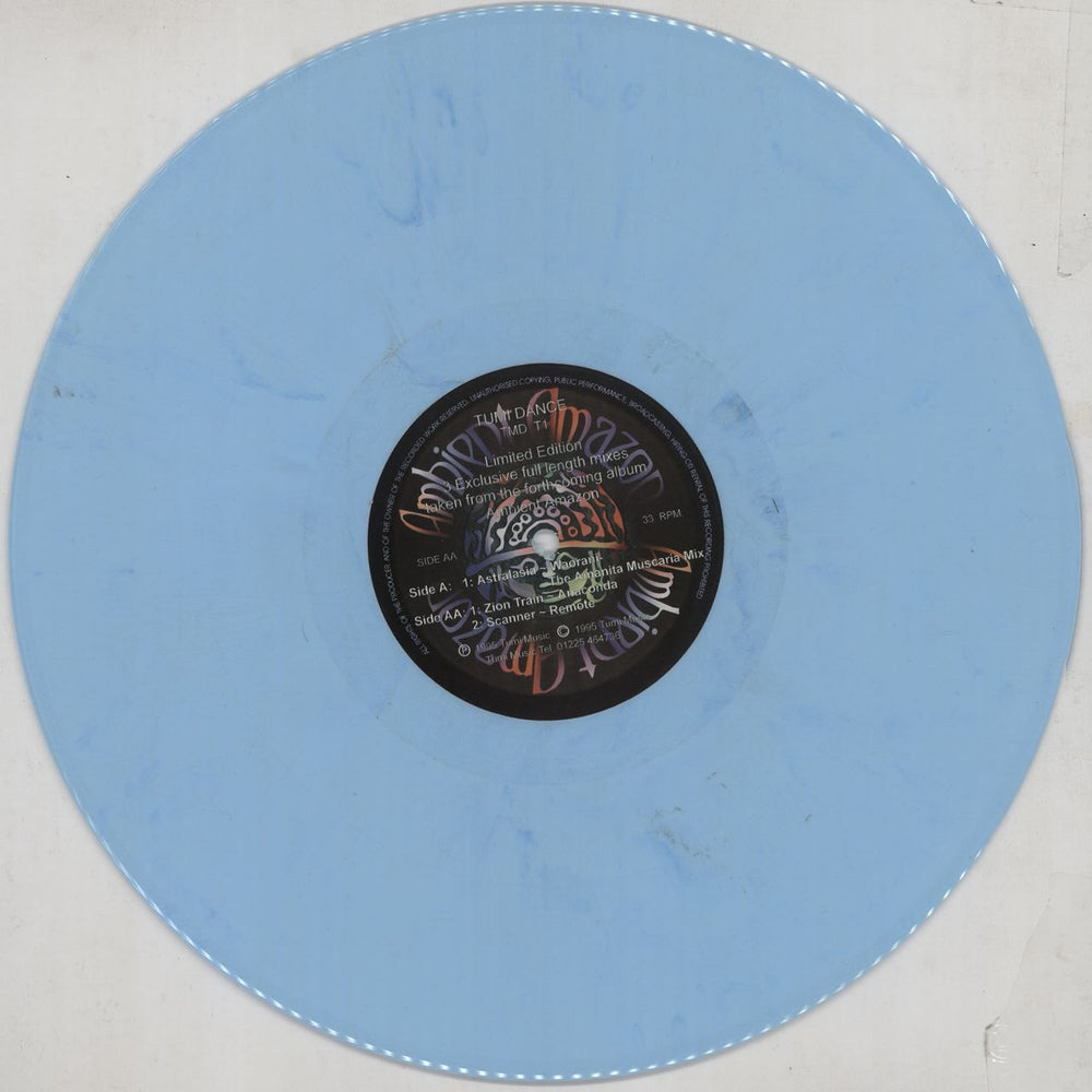 Various-Dance Ambient Amazon - Blue vinyl UK 12" vinyl single (12 inch record / Maxi-single) TMDT1