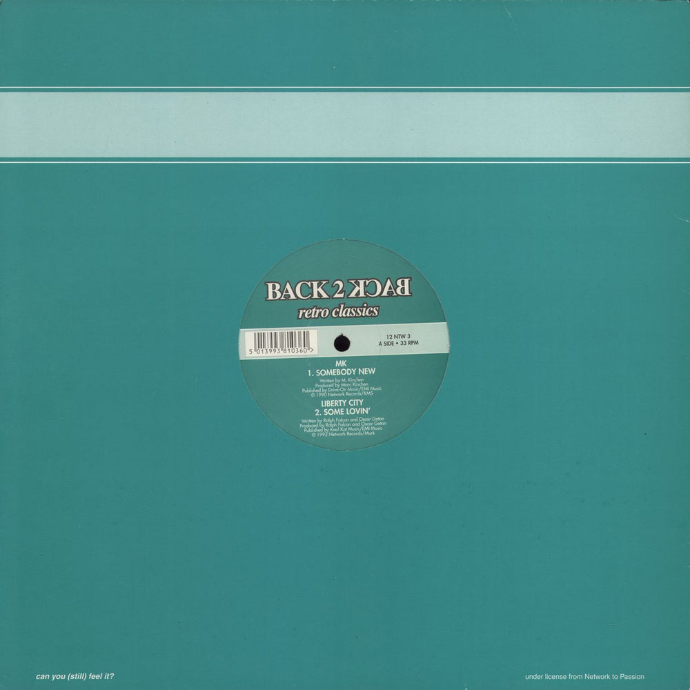 Various-Dance Back 2 Back Retro Classics UK 12" vinyl single (12 inch record / Maxi-single) 5013993810360