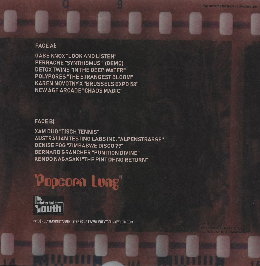 Various-Dance Popcorn Lung: A Polytechnic Youth Collection UK vinyl LP album (LP record)