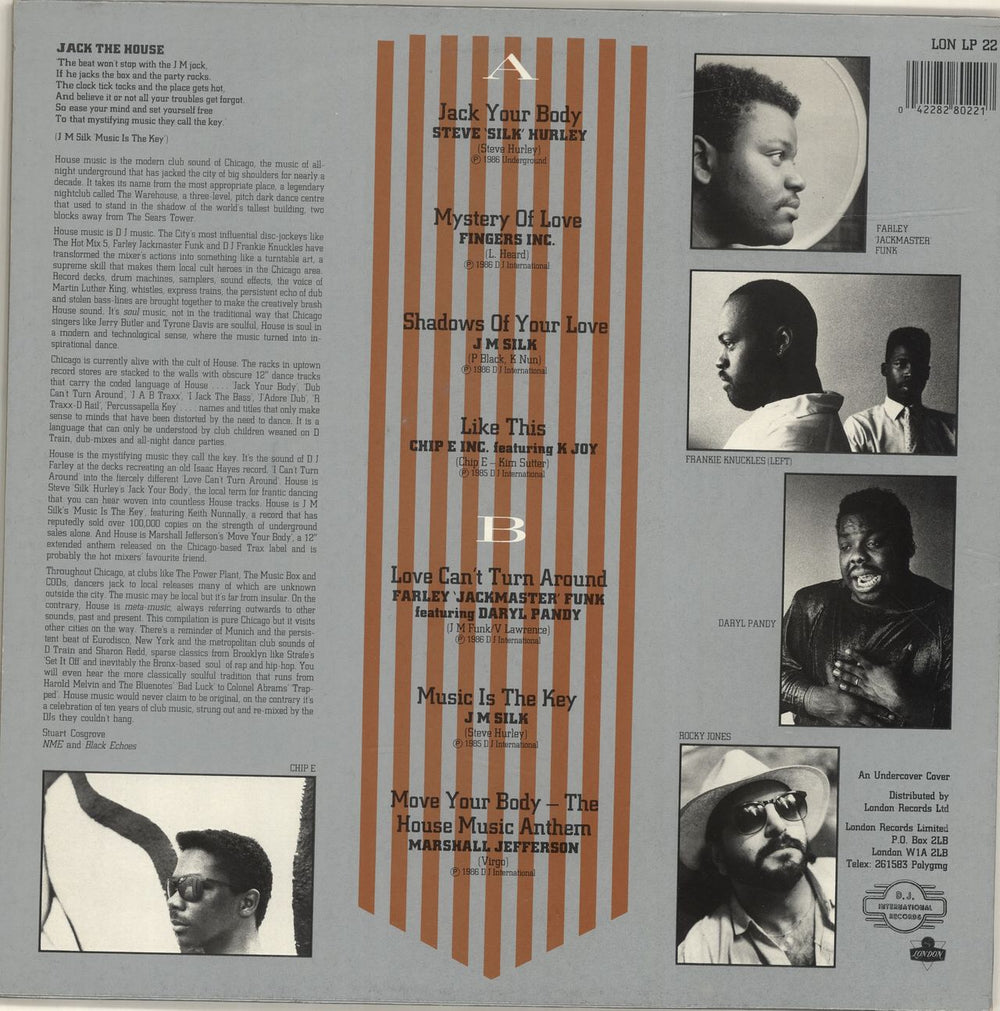 Various-Dance The House Sound Of Chicago UK vinyl LP album (LP record) 042282802217