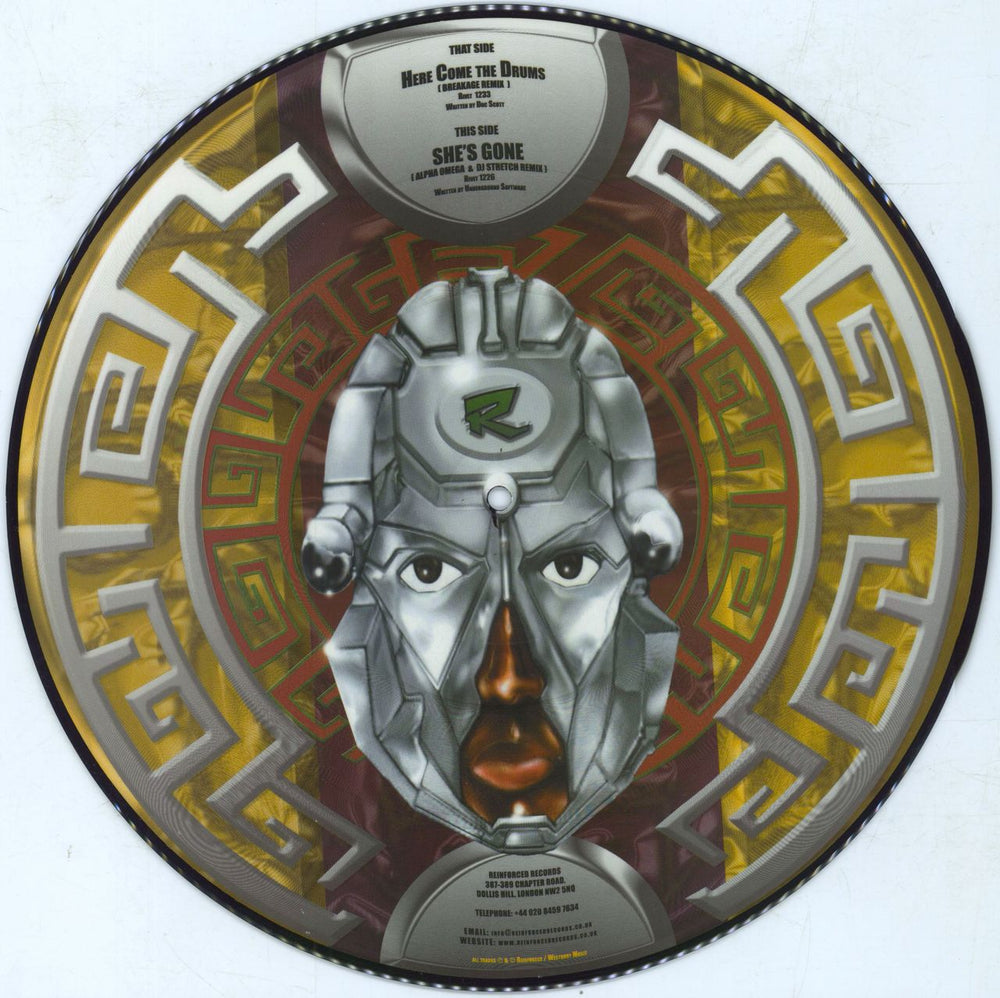 Various-Drum & Bass Jungle Enforcers 13 & 14 UK 12" vinyl picture disc (12 inch picture record)