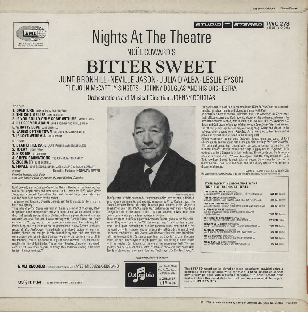 Various-Film, Radio, Theatre & TV Bitter Sweet UK vinyl LP album (LP record)