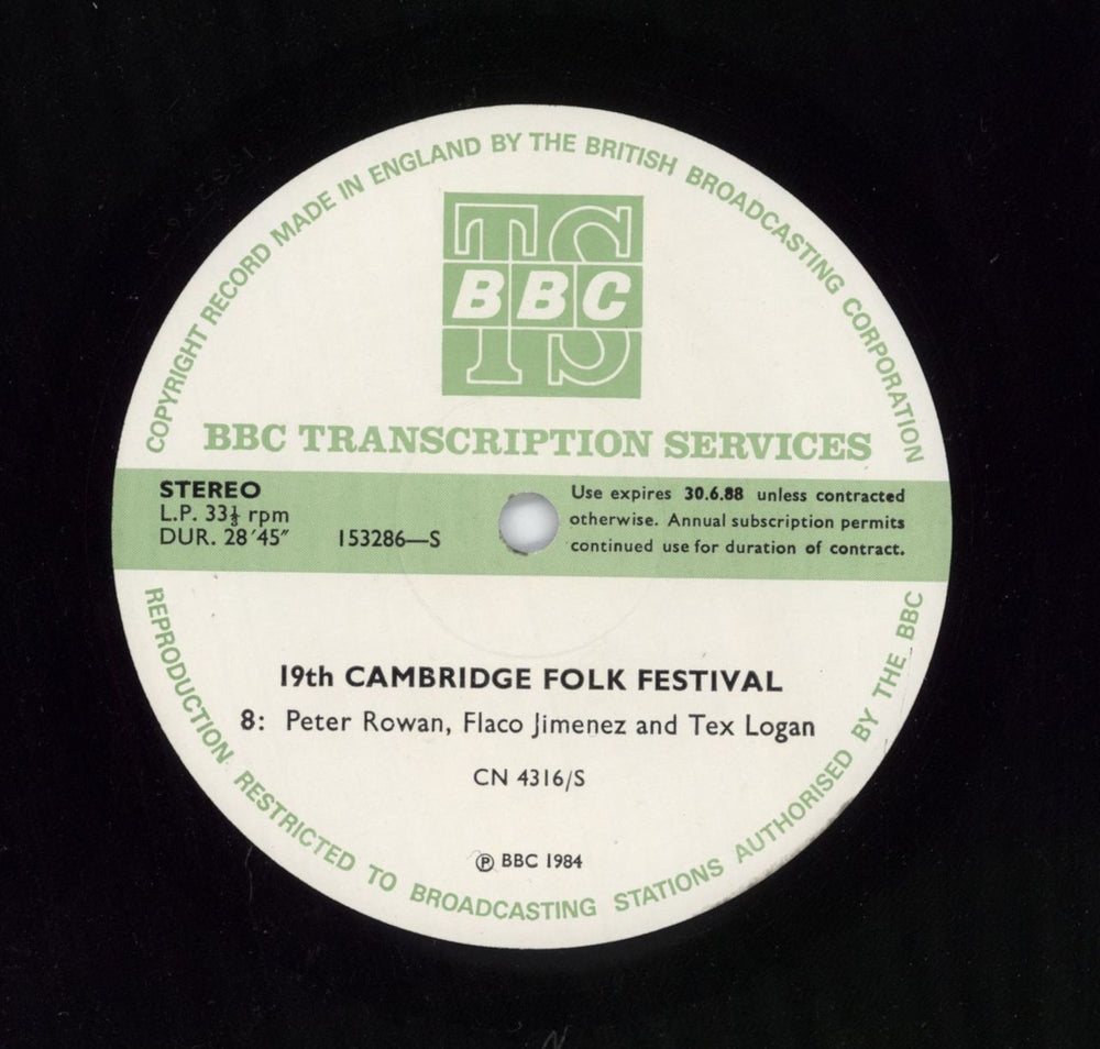 Various-Folk 19th Cambridge Folk Festival UK Promo vinyl LP album (LP record) CN4316/S