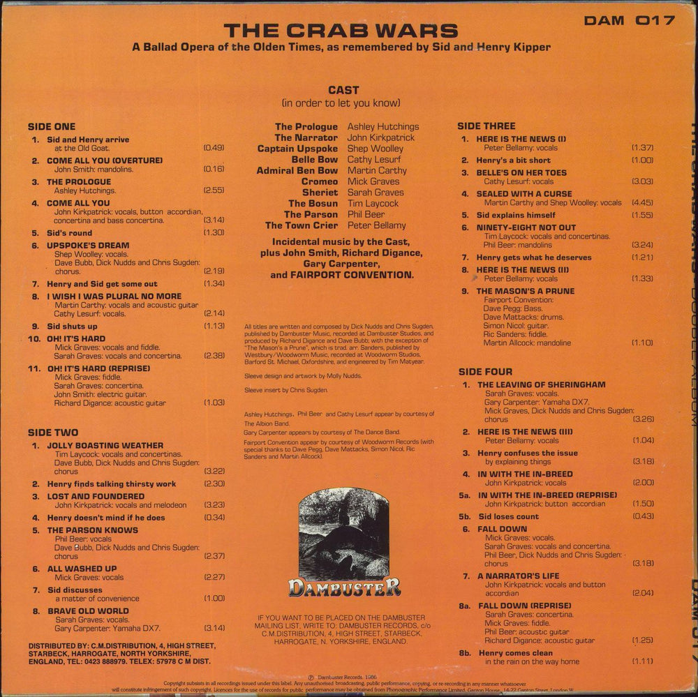 Various-Folk The Crab Wars UK 2-LP vinyl record set (Double LP Album)