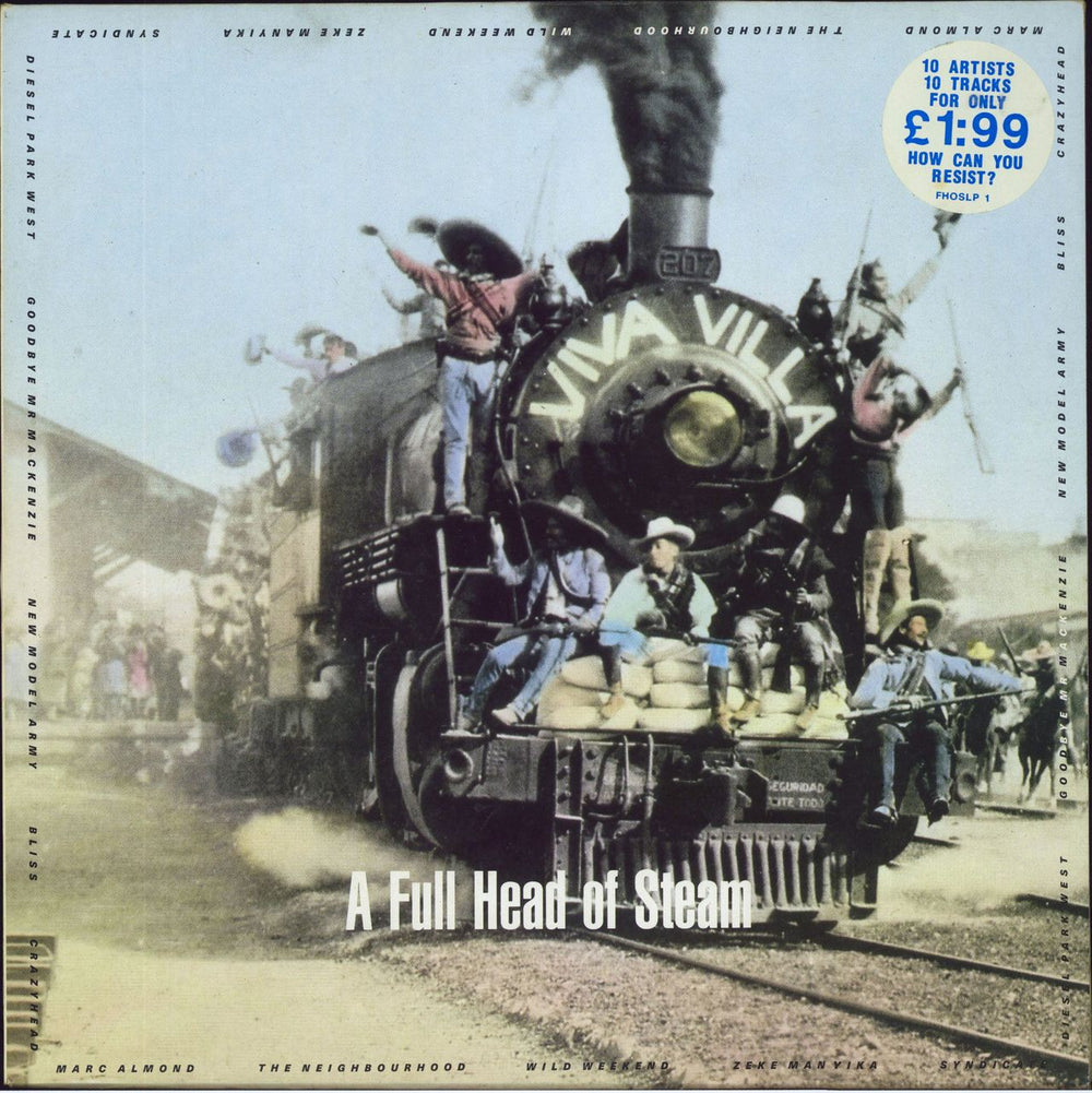 Various-Indie A Full Head Of Steam - Stickered UK vinyl LP album (LP record) FHOSLP1