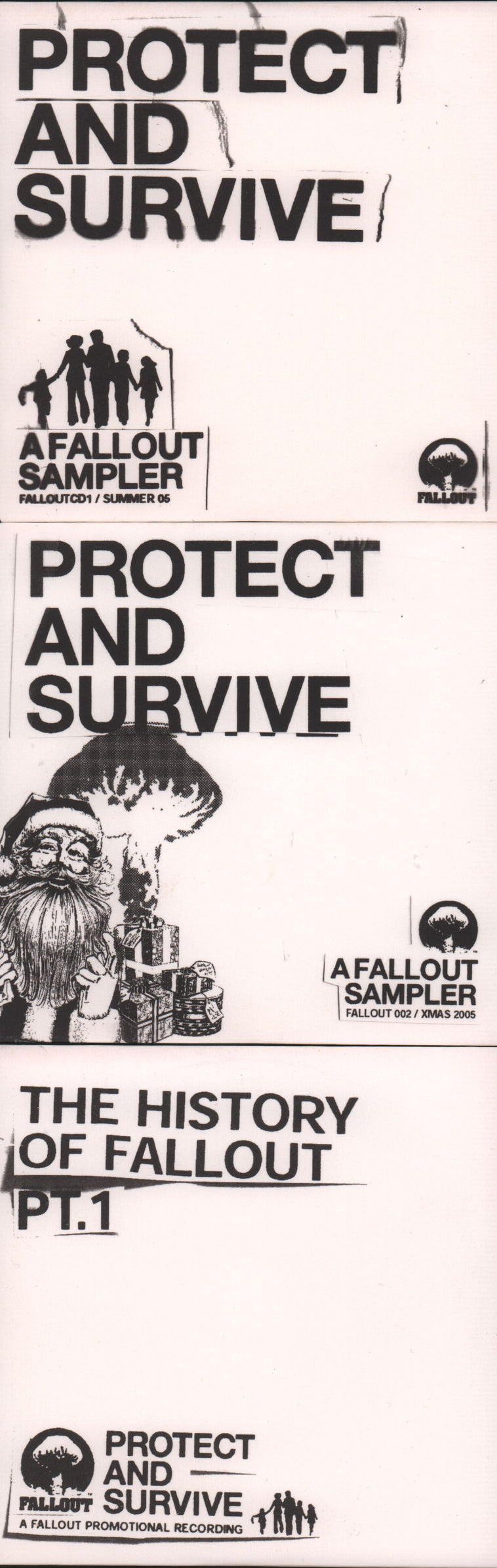 Various-Indie Protect And Survive - Three Fallout Samplers UK Promo CD single (CD5 / 5")