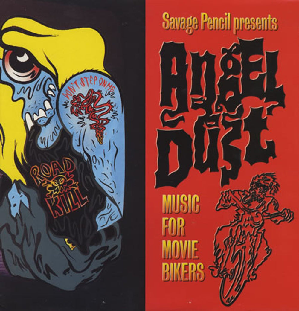 Various-Indie Savage Pencil Presents: Angel Dust - Music For Movie Bikers UK picture disc LP (vinyl picture disc album) FU3LP