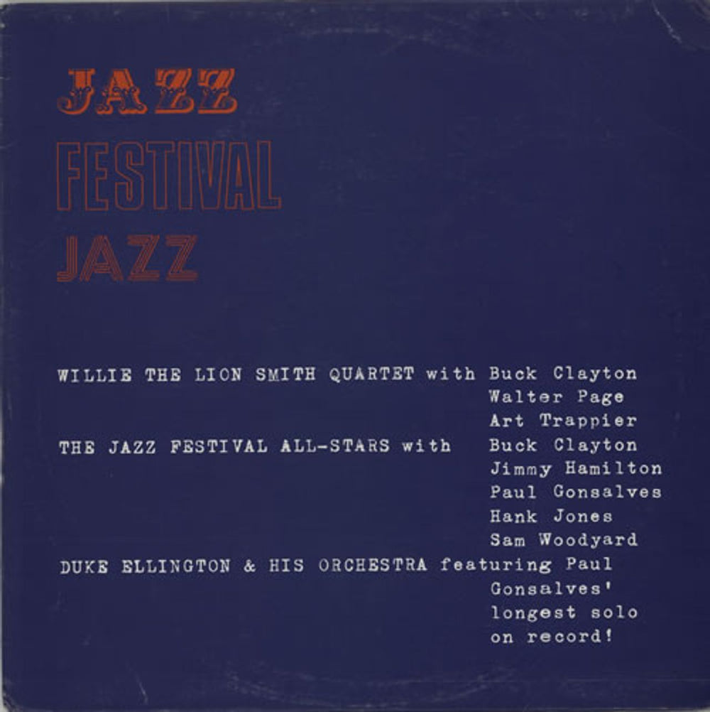 Various-Jazz Jazz Festival Jazz Italian vinyl LP album (LP record) Q-044