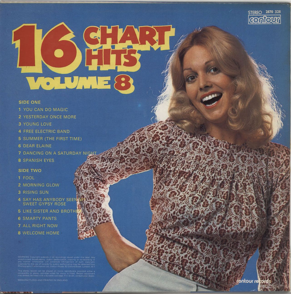 Various-Pop 16 Chart Hits Volume 8 UK vinyl LP album (LP record)