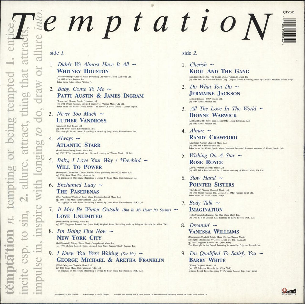 Various-Pop Temptation UK vinyl LP album (LP record) 5023021000144