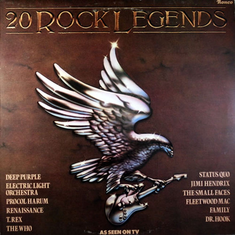 Various-Rock & Metal 20 Rock Legends UK vinyl LP album (LP record) RTL2037