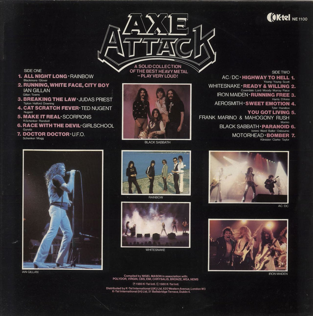 Various-Rock & Metal Axe Attack - Damont pressing UK vinyl LP album (LP record)