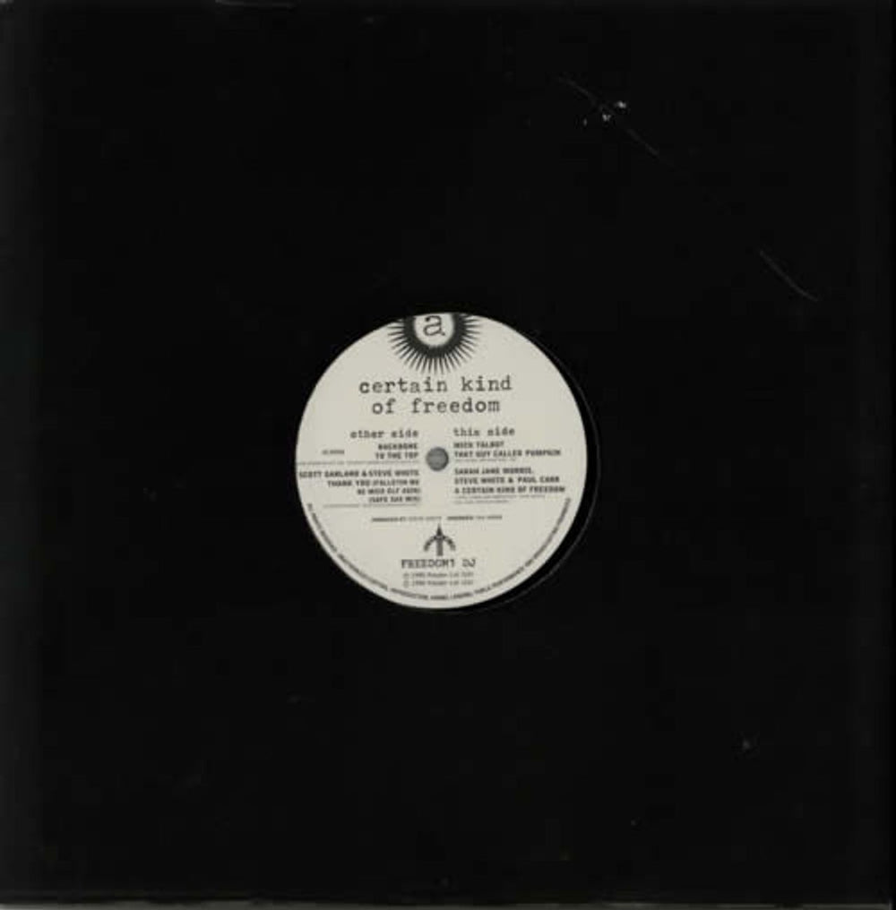 Various-Soul & Funk A Certain Kind Of Freedom UK Promo 12" vinyl single (12 inch record / Maxi-single) FREEDOM1DJ