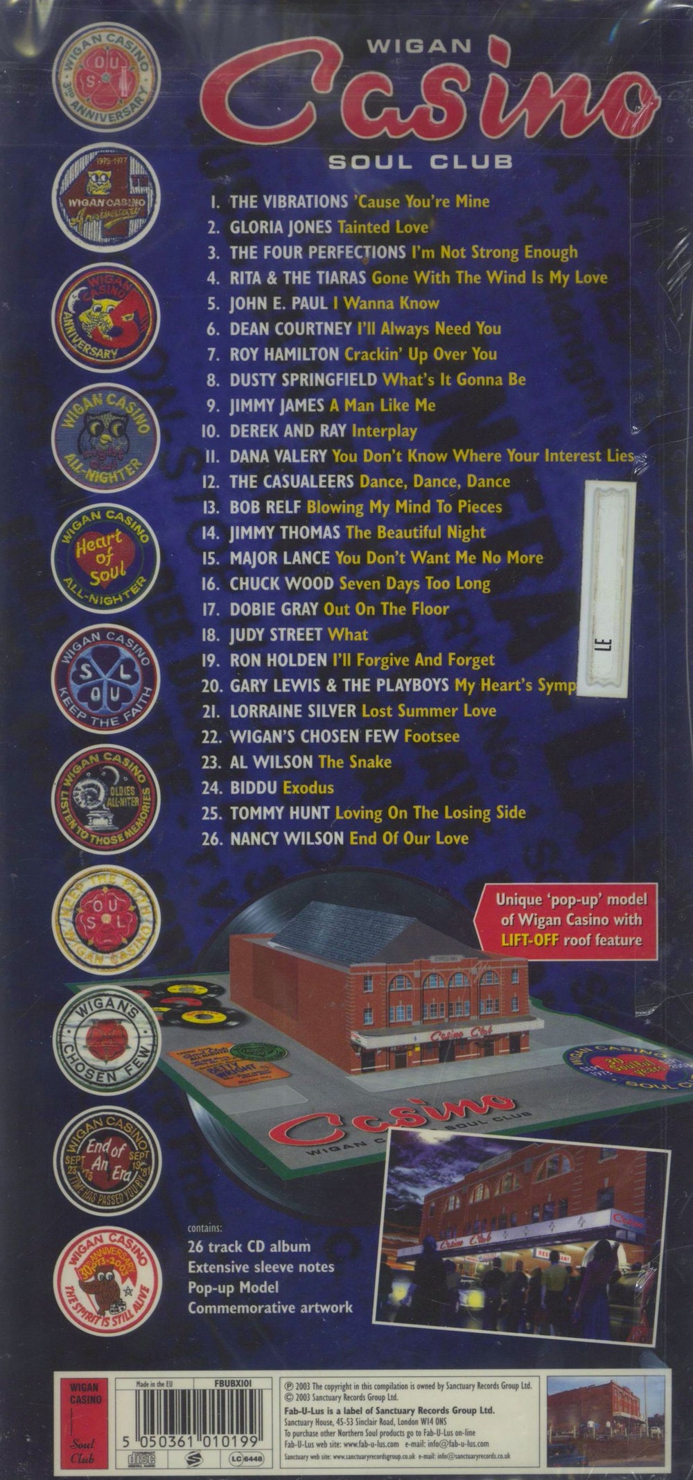 Various-Soul & Funk Wigan Casino: 30th Anniversary: 1973-2003 - Pop-Up Sleeve UK CD Album Box Set