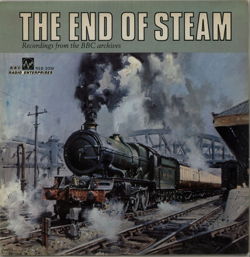 Various-Trains The End Of Steam UK vinyl LP album (LP record) REB30M