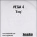 Vega4 Sing UK Promo CD-R acetate CD-R ACETATE