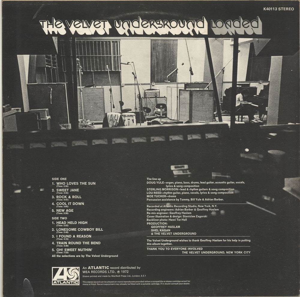 Velvet Underground Loaded UK vinyl LP album (LP record)