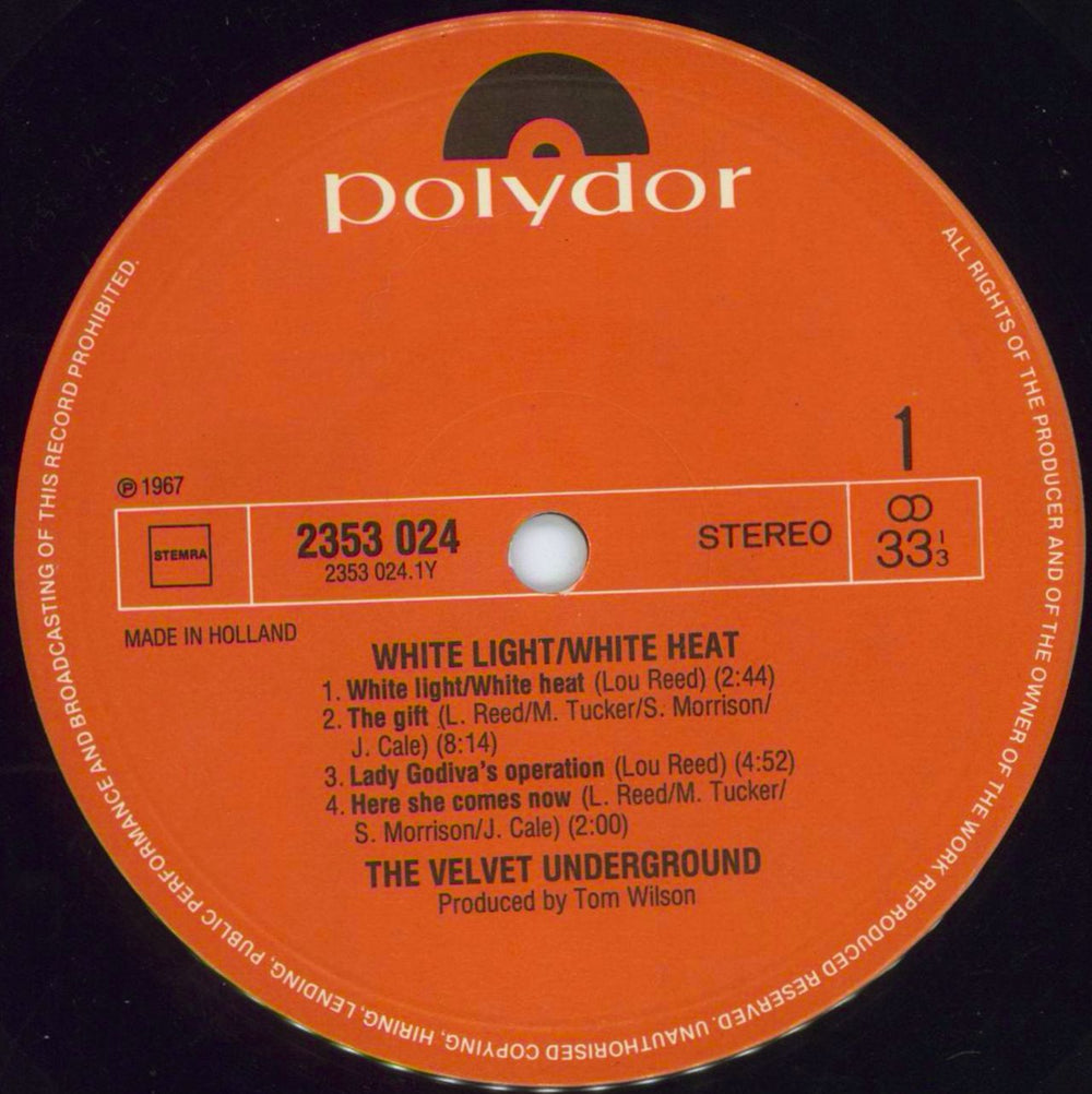 Velvet Underground White Light / White Heat Dutch vinyl LP album (LP record) VUNLPWH815472