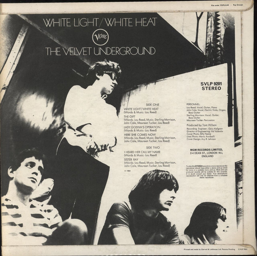 Velvet Underground White Light/White Heat UK vinyl LP album (LP record)