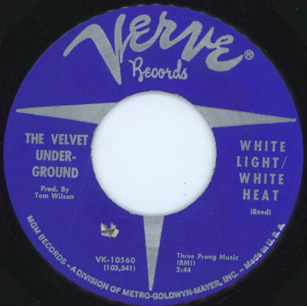 Velvet Underground White Light/White Heat US 7" vinyl single (7 inch record / 45) VK-10560