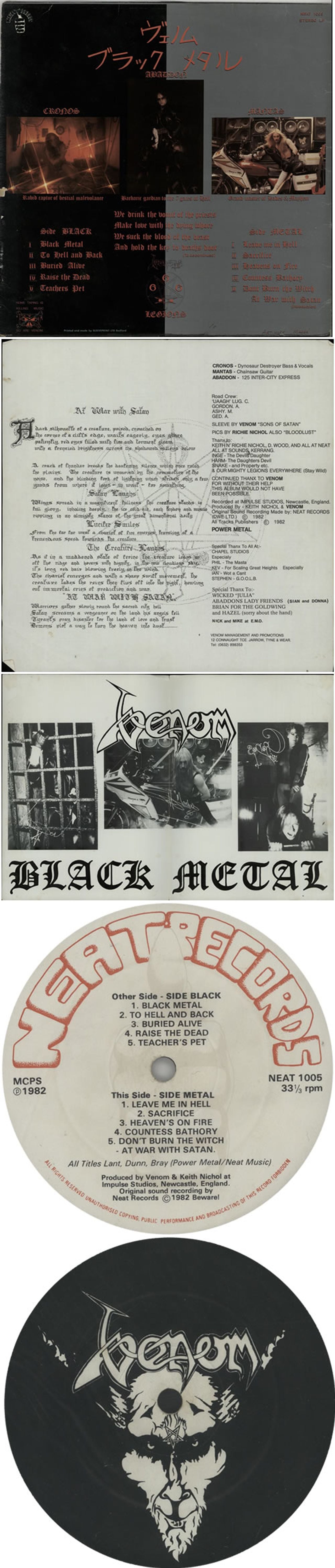 Venom Black Metal - VG/EX - Embossed sleeve + Poster & Insert UK