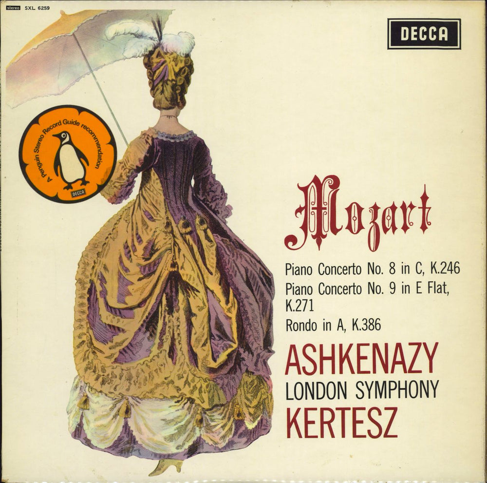 Vladimir Ashkenazy Mozart: Piano Concerto No. 8, No. 9 & Rondo in A UK vinyl LP album (LP record) SXL6259