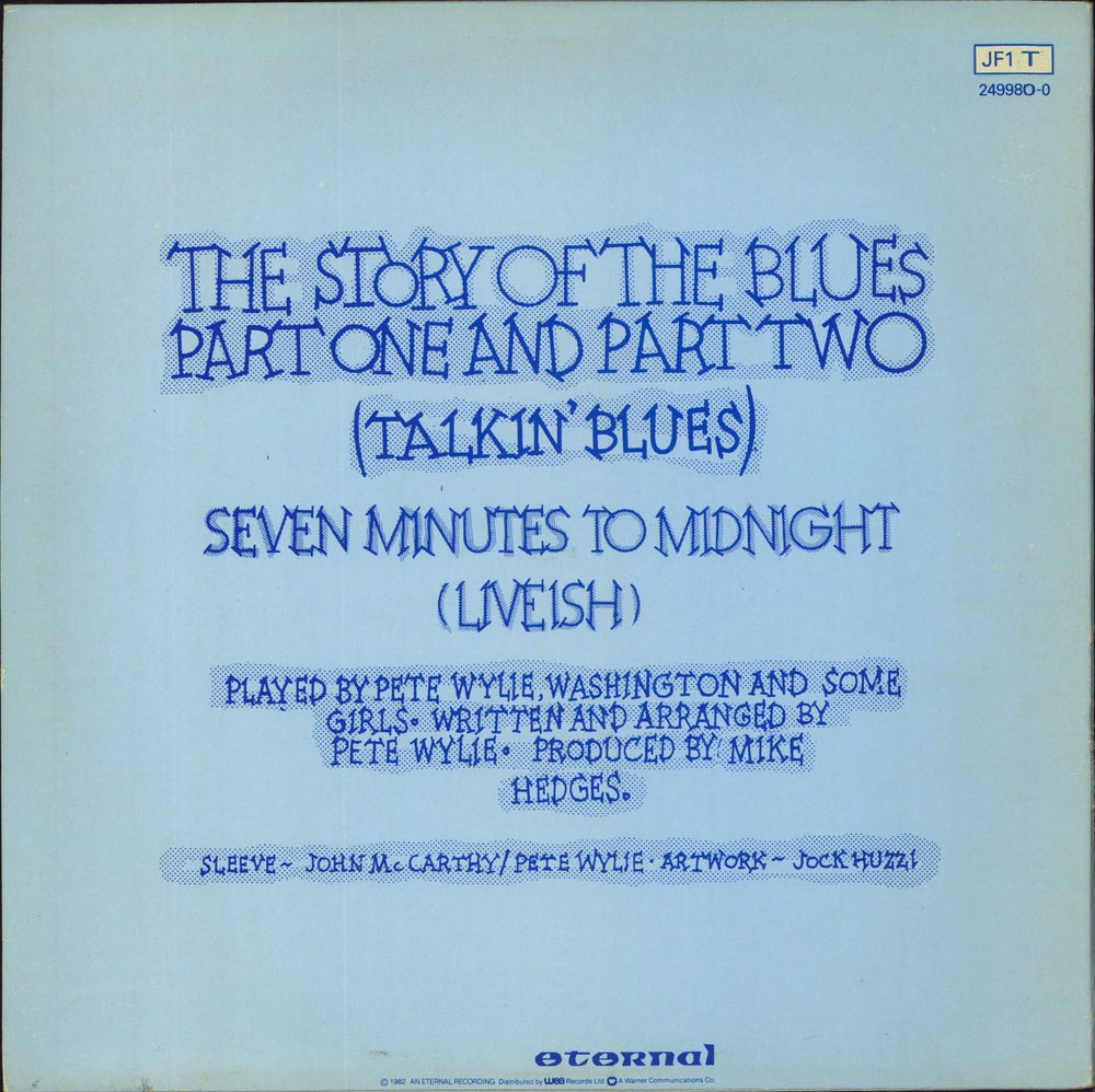 Wah! The Story Of The Blues - Promo Stamped UK Promo 12" vinyl single (12 inch record / Maxi-single)