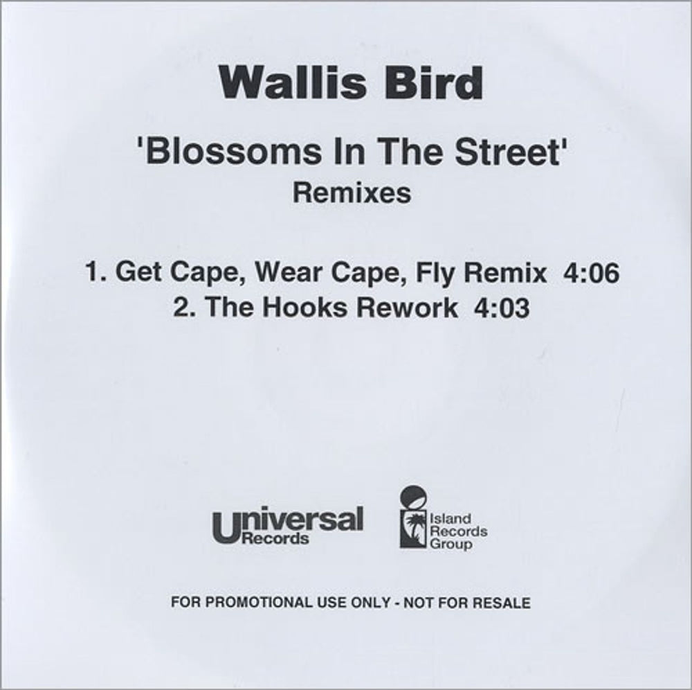 Wallis Bird Blossoms In The Street Remixes UK Promo CD-R acetate CD-R ACETATE