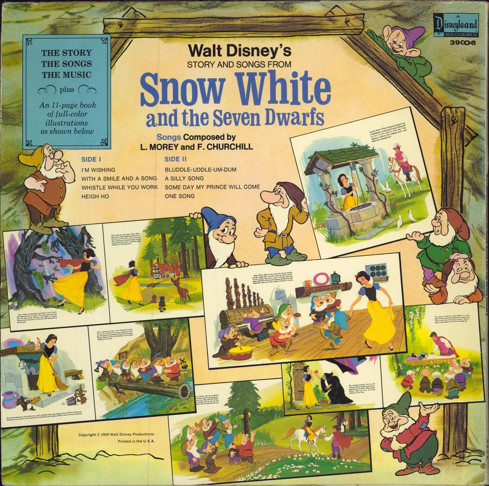Walt Disney Snow White And The Seven Dwarfs US vinyl LP album (LP record)
