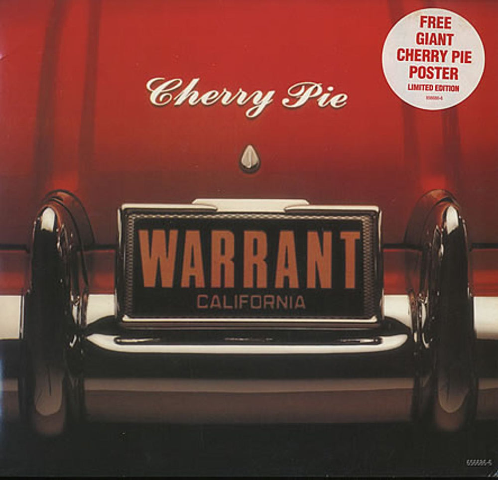 Warrant Cherry Pie - w/poster Dutch 12" vinyl single (12 inch record / Maxi-single) 656686-6