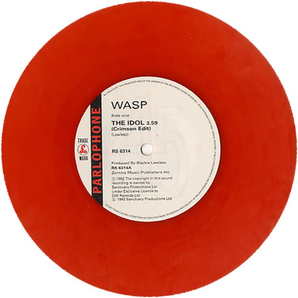 WASP The Idol - Crimson Vinyl + Sealed Outer sleeve UK 7" vinyl single (7 inch record / 45) WAS07TH44887