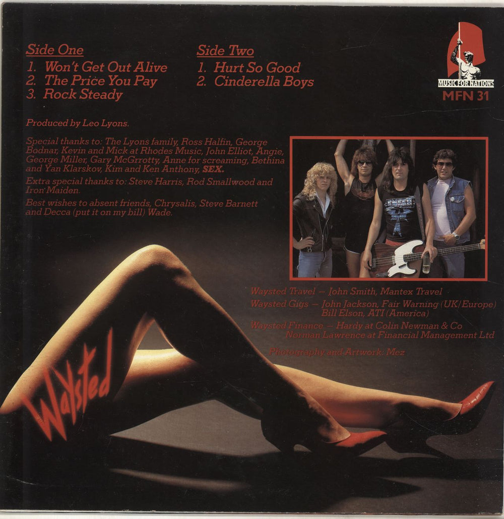 Waysted Waysted UK vinyl LP album (LP record)